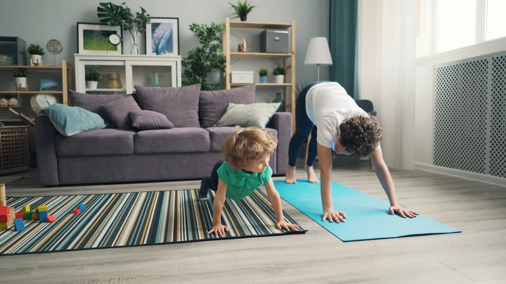Baby and toddler yoga at home