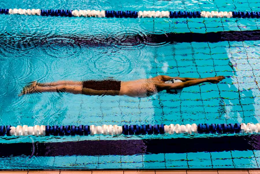Intensive private swimming lesson at a home pool in London