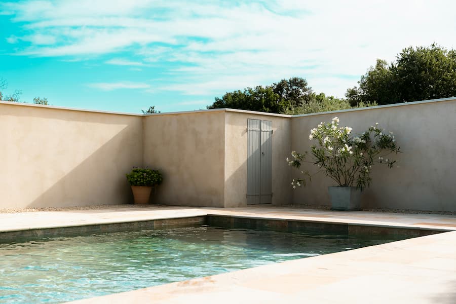 Private swimming lesson at a home pool in London